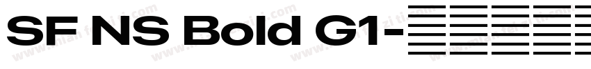 SF NS Bold G1字体转换